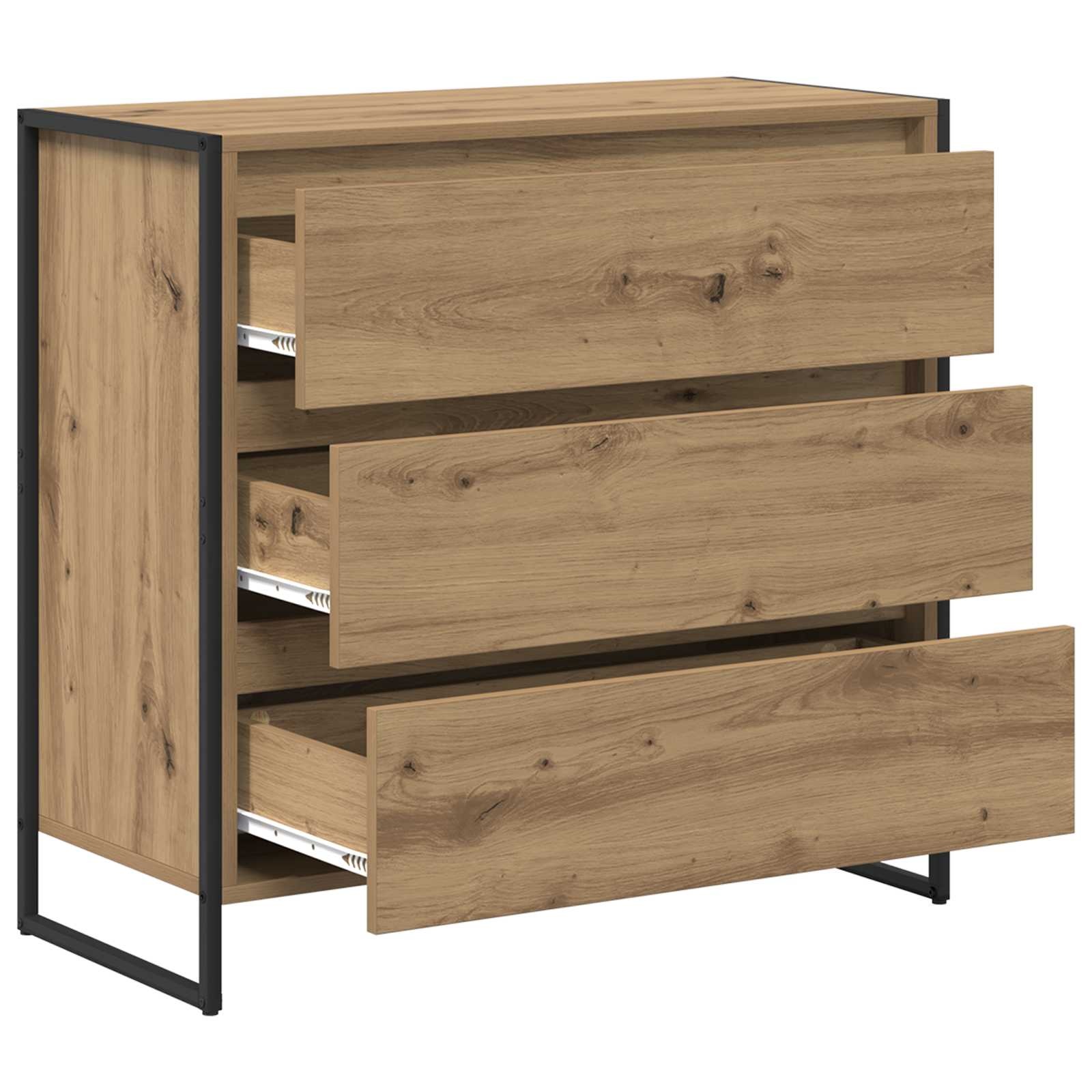 VidaXL Dressoir Ambachtelijk eiken 79 x 36 x 75.5 cm Bewerkt hout