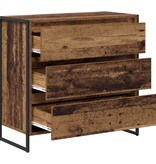 VidaXL Dressoir met lade Oud Hout 79 x 36 x 75.5 cm Bewerkt hout