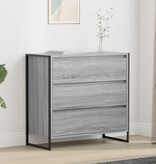 VidaXL Dressoir met lade Grijs Sonoma 79 x 36 x 75.5 cm Bewerkt hout