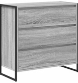 VidaXL Dressoir met lade Grijs Sonoma 79 x 36 x 75.5 cm Bewerkt hout