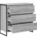 VidaXL Dressoir met lade Grijs Sonoma 79 x 36 x 75.5 cm Bewerkt hout