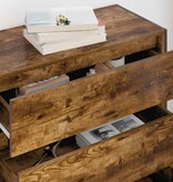 VidaXL Dressoir met lade Rook Eik 79 x 36 x 75.5 cm Bewerkt hout