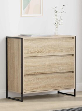 VidaXL Dressoir met lade Sonoma 79 x 36 x 75.5 cm Bewerkt hout
