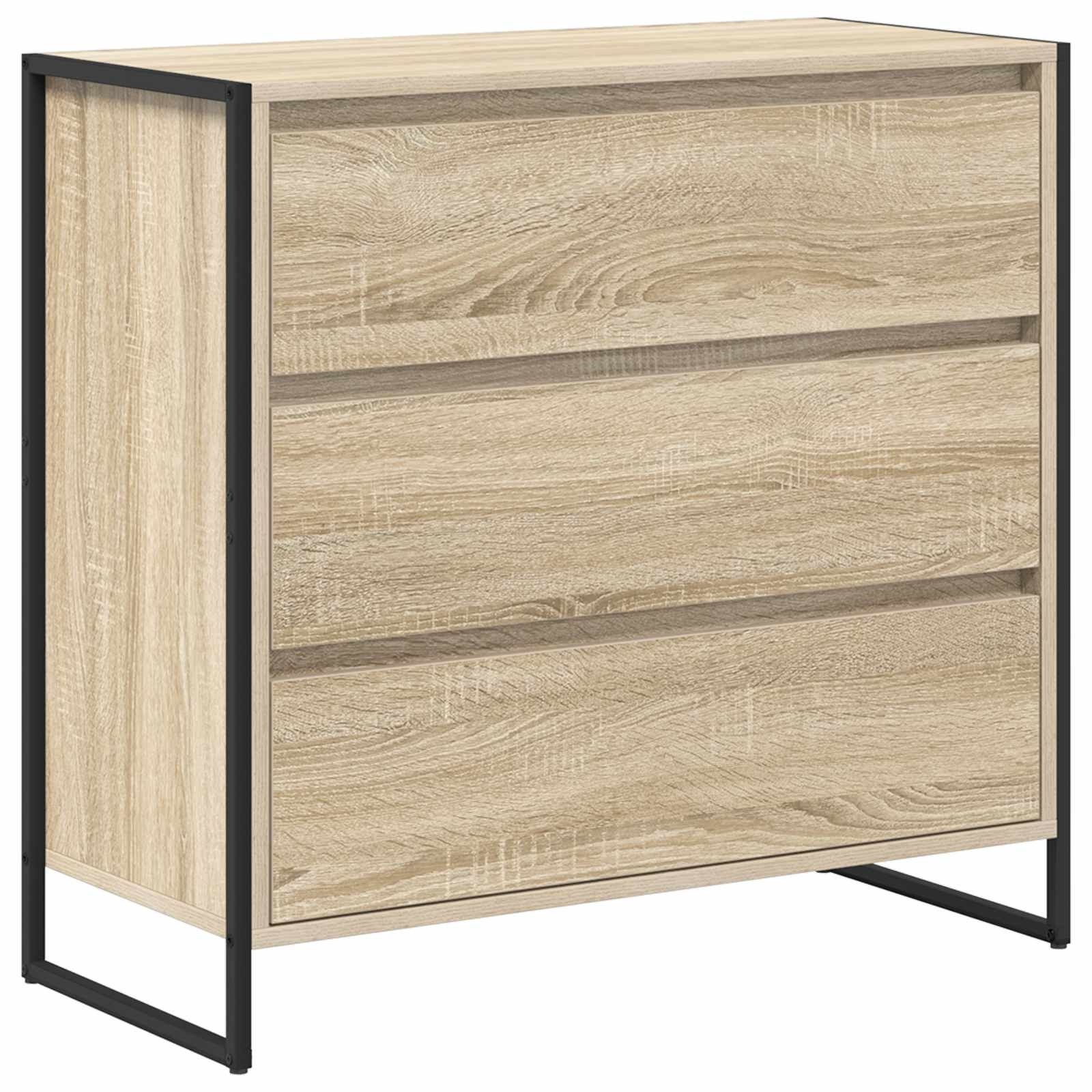 VidaXL Dressoir met lade Sonoma 79 x 36 x 75.5 cm Bewerkt hout
