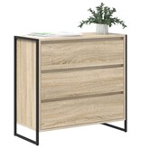 VidaXL Dressoir met lade Sonoma 79 x 36 x 75.5 cm Bewerkt hout