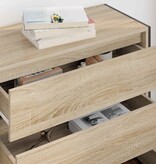 VidaXL Dressoir met lade Sonoma 79 x 36 x 75.5 cm Bewerkt hout
