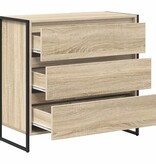 VidaXL Dressoir met lade Sonoma 79 x 36 x 75.5 cm Bewerkt hout