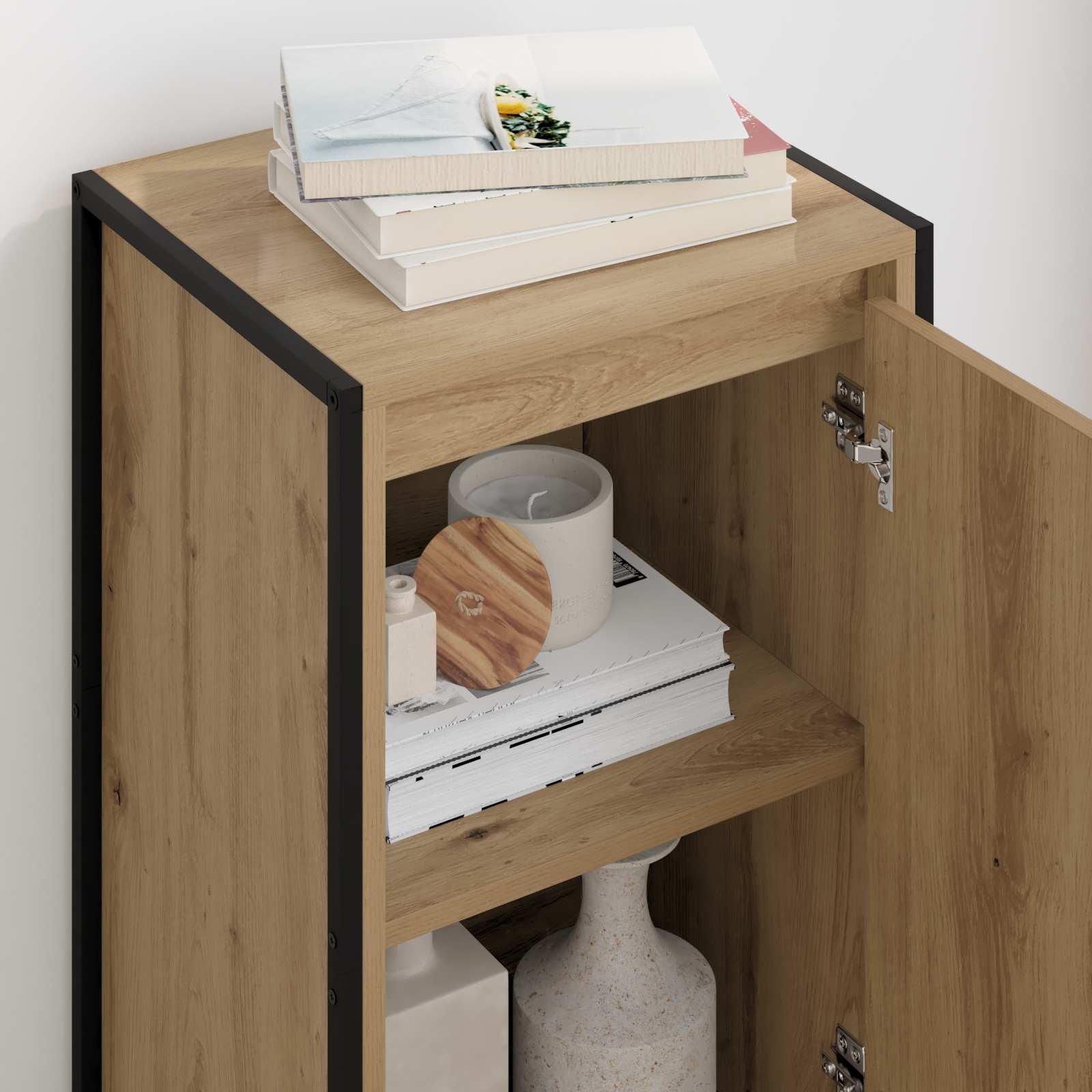 VidaXL Dressoir Ambachtelijk eiken 43 x 36 x 75,5 cm Bewerkt hout