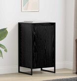 VidaXL Dressoir Zwart Eiken 43 x 36 x 75,5 cm Bewerkt hout