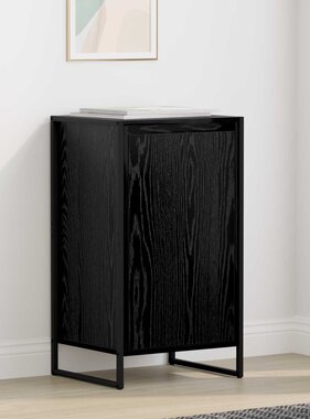 VidaXL Dressoir Zwart Eiken 43 x 36 x 75,5 cm Bewerkt hout