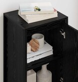 VidaXL Dressoir Zwart Eiken 43 x 36 x 75,5 cm Bewerkt hout