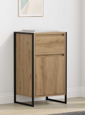 VidaXL Dressoir Ambachtelijk eiken 81 x 36 x 150.5 cm Bewerkt hout