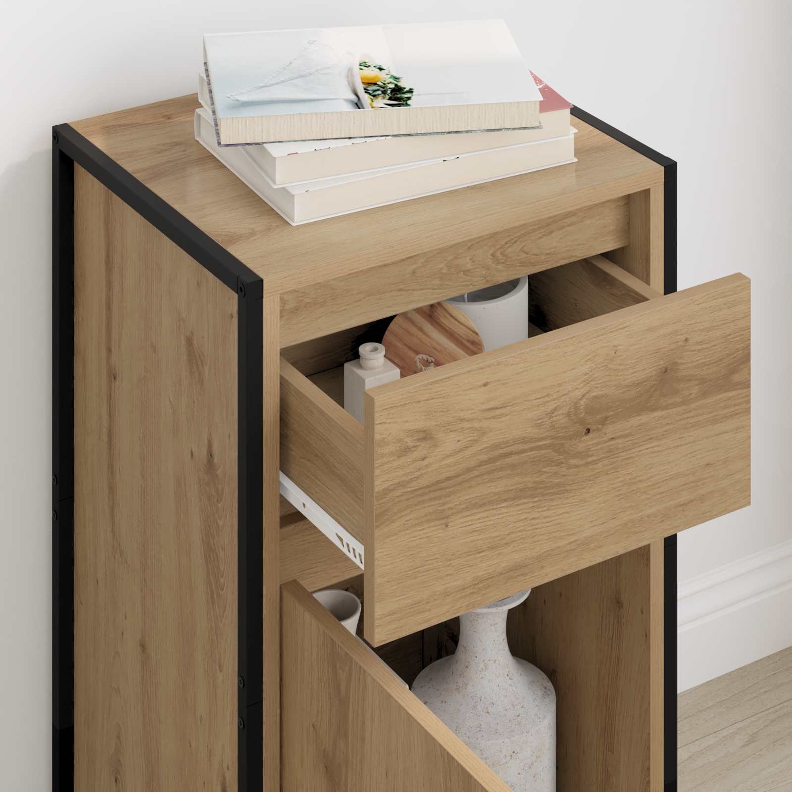 VidaXL Dressoir Ambachtelijk eiken 81 x 36 x 150.5 cm Bewerkt hout