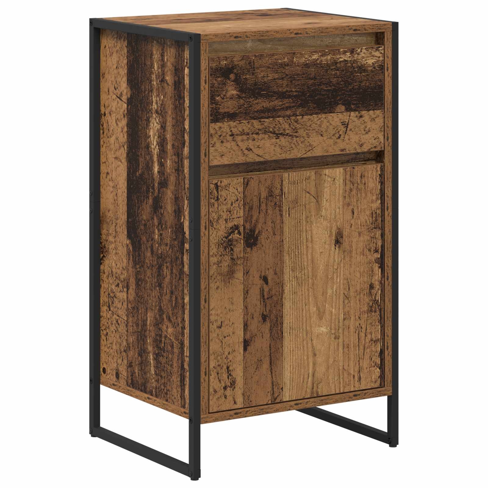 VidaXL Dressoir met lade Oud Hout 81 x 36 x 150.5 cm Bewerkt hout