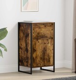 VidaXL Dressoir met lade Rook Eik 81 x 36 x 150.5 cm Bewerkt hout