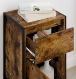 VidaXL Dressoir met lade Rook Eik 81 x 36 x 150.5 cm Bewerkt hout