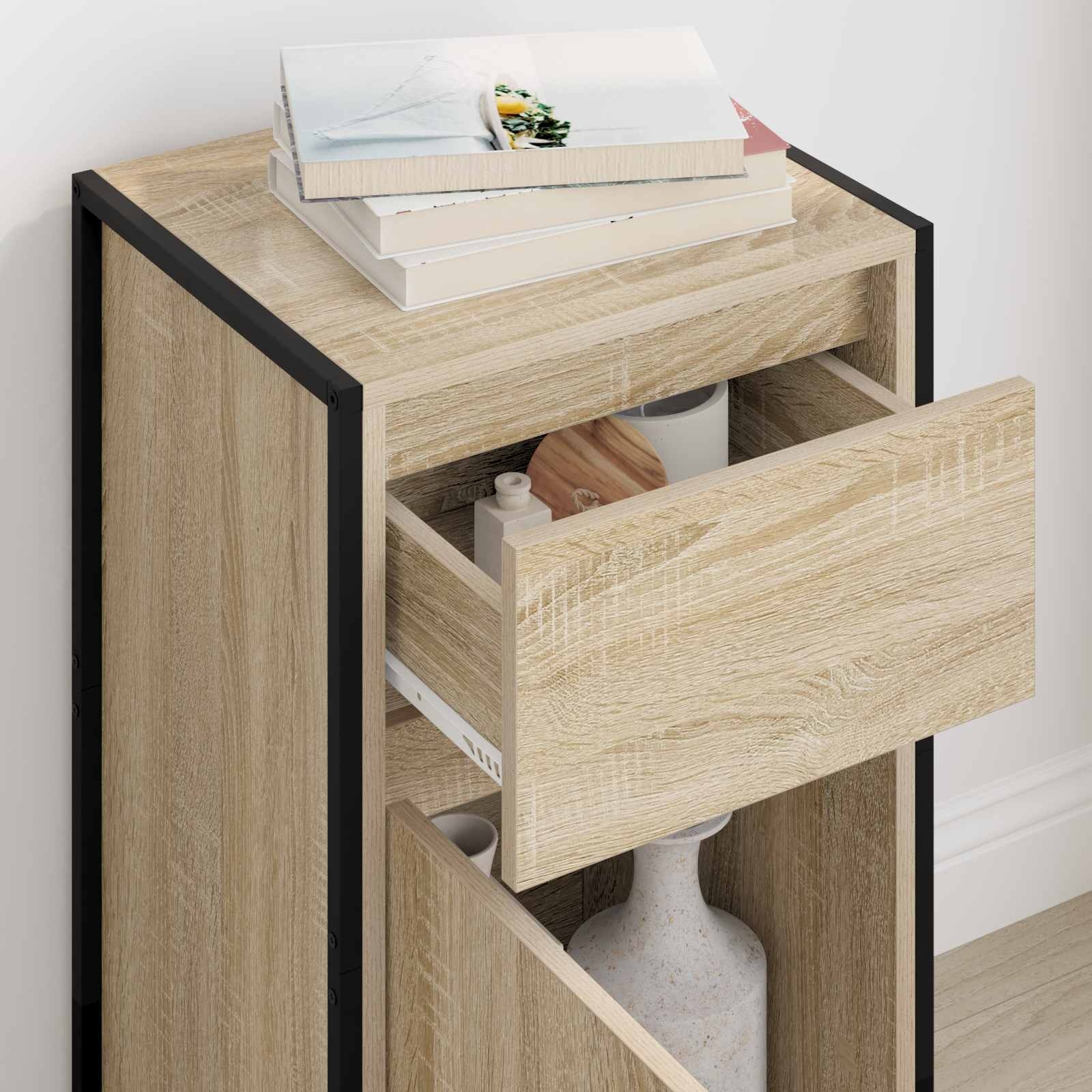 VidaXL Dressoir met lade Sonoma 81 x 36 x 150.5 cm Bewerkt hout