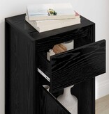 VidaXL Dressoir met lade Zwart Eiken 81 x 36 x 150.5 cm Bewerkt hout