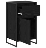 VidaXL Dressoir met lade Zwart Eiken 81 x 36 x 150.5 cm Bewerkt hout