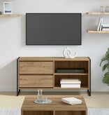 VidaXL TV-kast Ambachtelijk eiken 100 x 36 x 49,5 cm Bewerkt hout