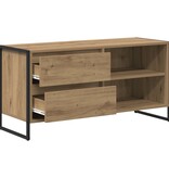 VidaXL TV-kast Ambachtelijk eiken 100 x 36 x 49,5 cm Bewerkt hout