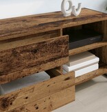 VidaXL TV-kast met lade Oud Hout 100 x 36 x 49,5 cm Bewerkt hout