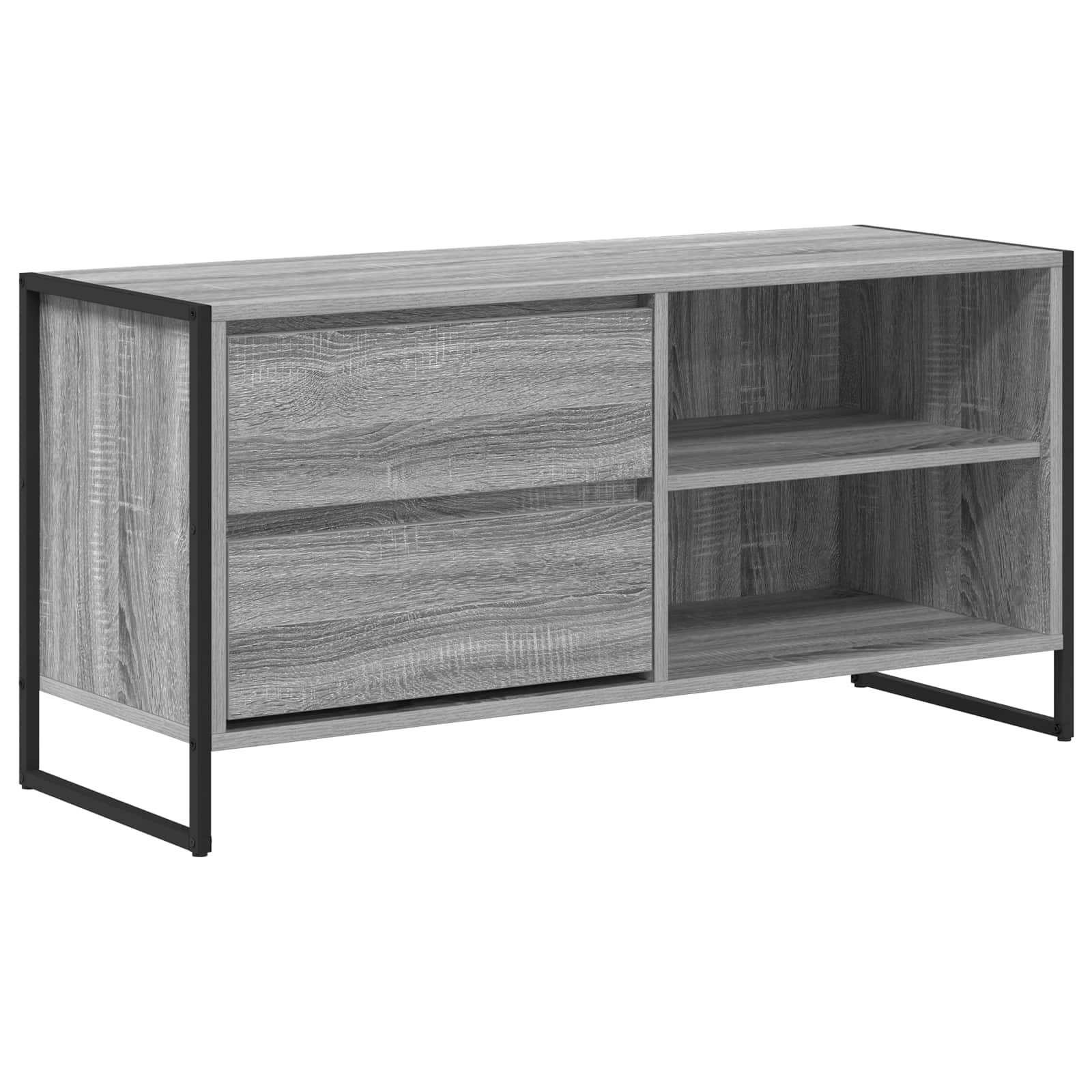 VidaXL TV-kast met lade Grijs Sonoma 100 x 36 x 49,5 cm Bewerkt hout