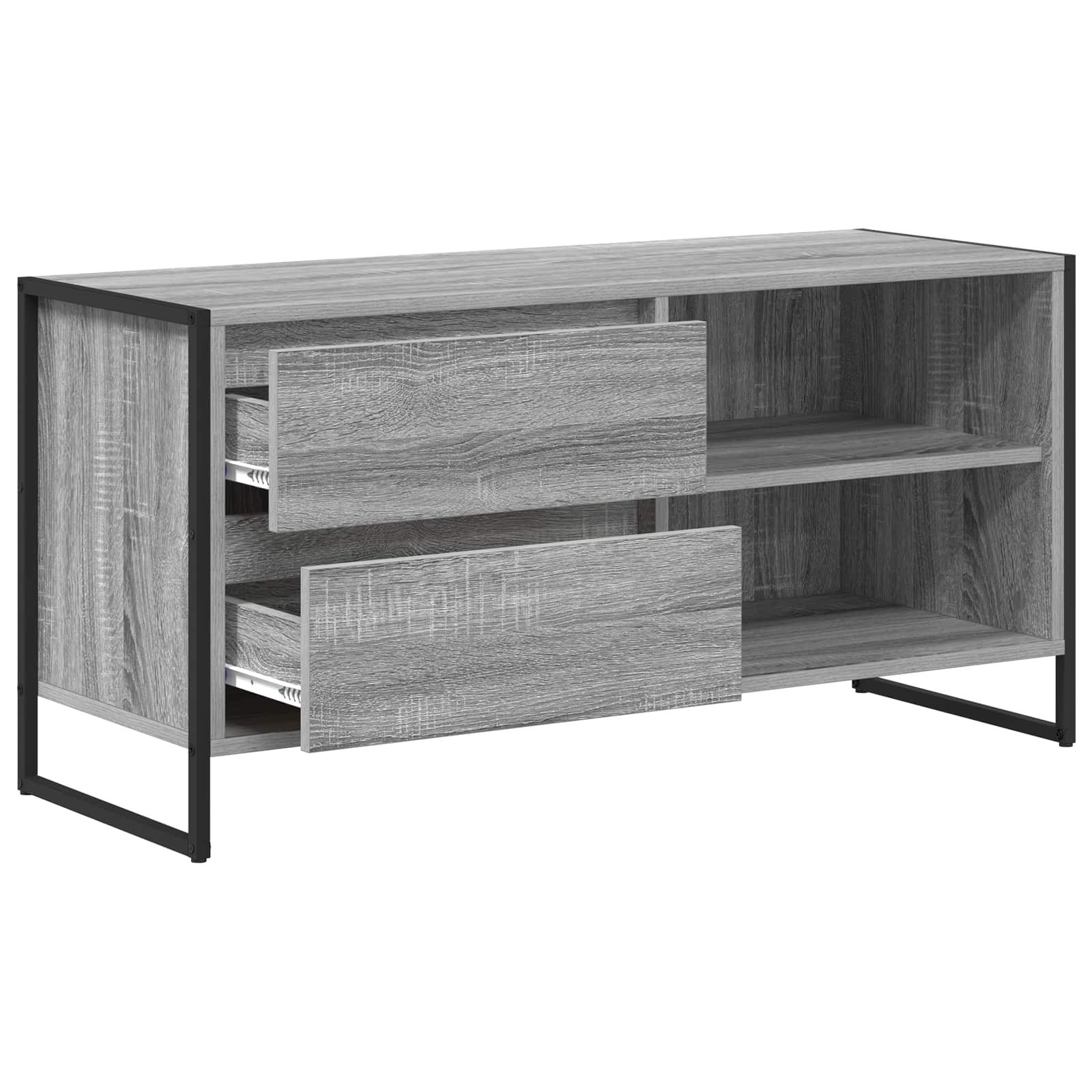 VidaXL TV-kast met lade Grijs Sonoma 100 x 36 x 49,5 cm Bewerkt hout