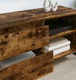 VidaXL TV-kast met lade Rook Eik 100 x 36 x 49,5 cm Bewerkt hout