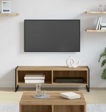 VidaXL TV-kast Ambachtelijk eiken 100 x 36.5 x 30.5 cm Bewerkt hout