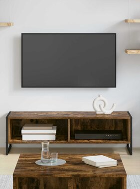 VidaXL TV-kast Rook Eik 100 x 36.5 x 30.5 cm Bewerkt hout