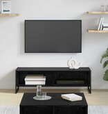 VidaXL TV-kast Zwart Eiken 100 x 36.5 x 30.5 cm Bewerkt hout