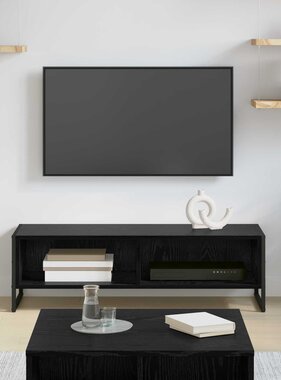 VidaXL TV-kast Zwart Eiken 100 x 36.5 x 30.5 cm Bewerkt hout