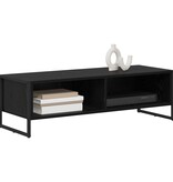 VidaXL TV-kast Zwart Eiken 100 x 36.5 x 30.5 cm Bewerkt hout