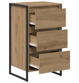 VidaXL Dressoir Ambachtelijk eiken 42 x 36 x 75.5 cm Bewerkt hout