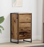 VidaXL Dressoir met lade Oud Hout 42 x 36 x 75.5 cm Bewerkt hout