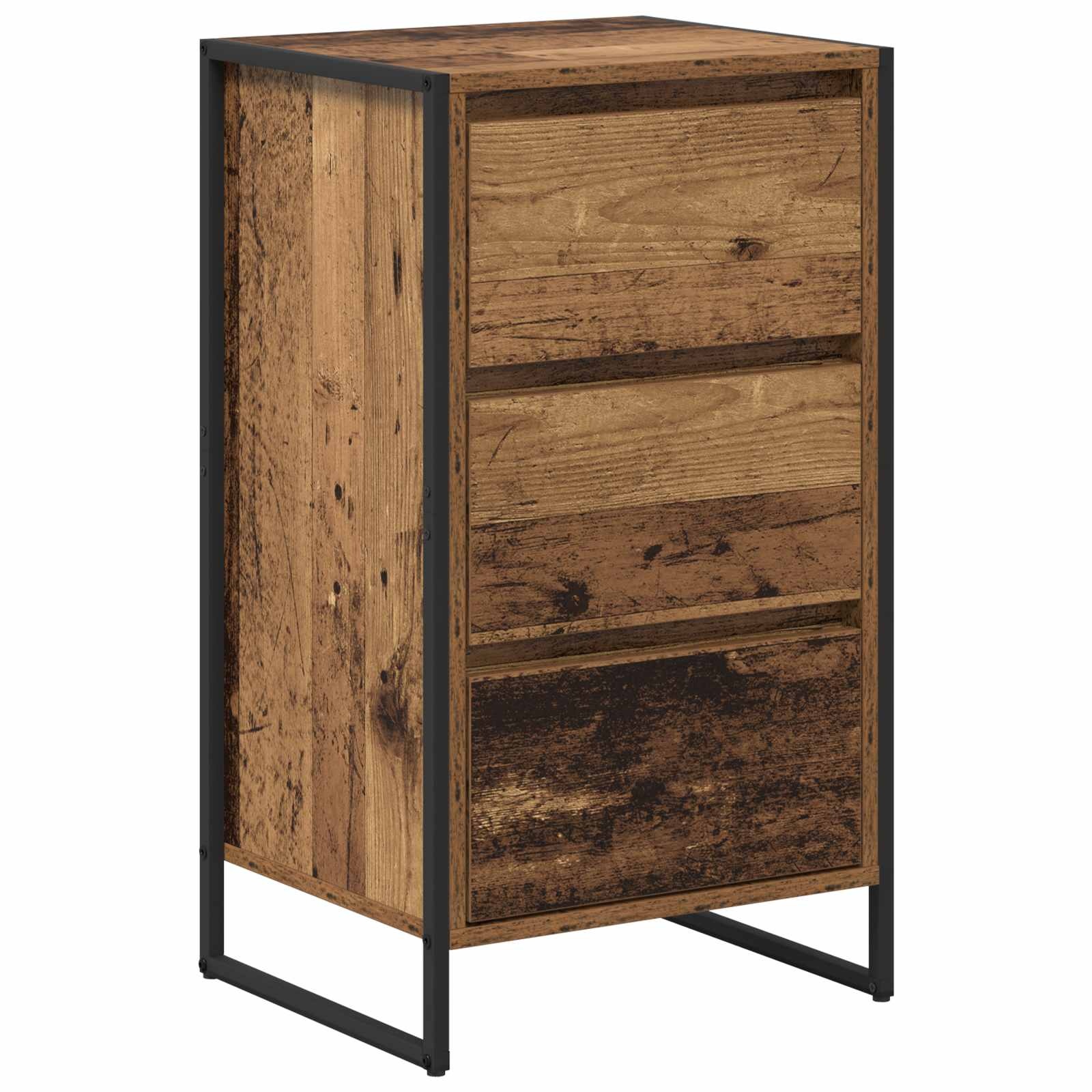 VidaXL Dressoir met lade Oud Hout 42 x 36 x 75.5 cm Bewerkt hout