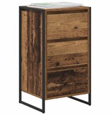 VidaXL Dressoir met lade Oud Hout 42 x 36 x 75.5 cm Bewerkt hout