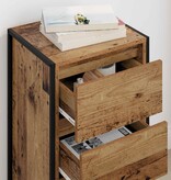 VidaXL Dressoir met lade Oud Hout 42 x 36 x 75.5 cm Bewerkt hout