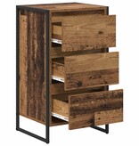 VidaXL Dressoir met lade Oud Hout 42 x 36 x 75.5 cm Bewerkt hout