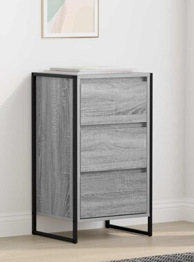 VidaXL Dressoir met lade Grijs Sonoma 42 x 36 x 75.5 cm Bewerkt hout