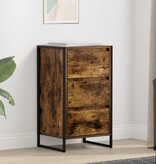 VidaXL Dressoir met lade Rook Eik 42 x 36 x 75.5 cm Bewerkt hout