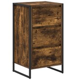 VidaXL Dressoir met lade Rook Eik 42 x 36 x 75.5 cm Bewerkt hout