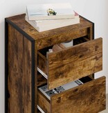 VidaXL Dressoir met lade Rook Eik 42 x 36 x 75.5 cm Bewerkt hout