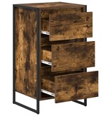 VidaXL Dressoir met lade Rook Eik 42 x 36 x 75.5 cm Bewerkt hout