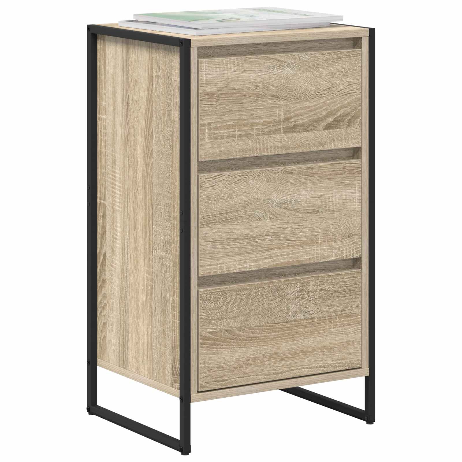 VidaXL Dressoir met lade Sonoma 42 x 36 x 75.5 cm Bewerkt hout