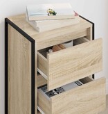 VidaXL Dressoir met lade Sonoma 42 x 36 x 75.5 cm Bewerkt hout