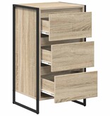 VidaXL Dressoir met lade Sonoma 42 x 36 x 75.5 cm Bewerkt hout
