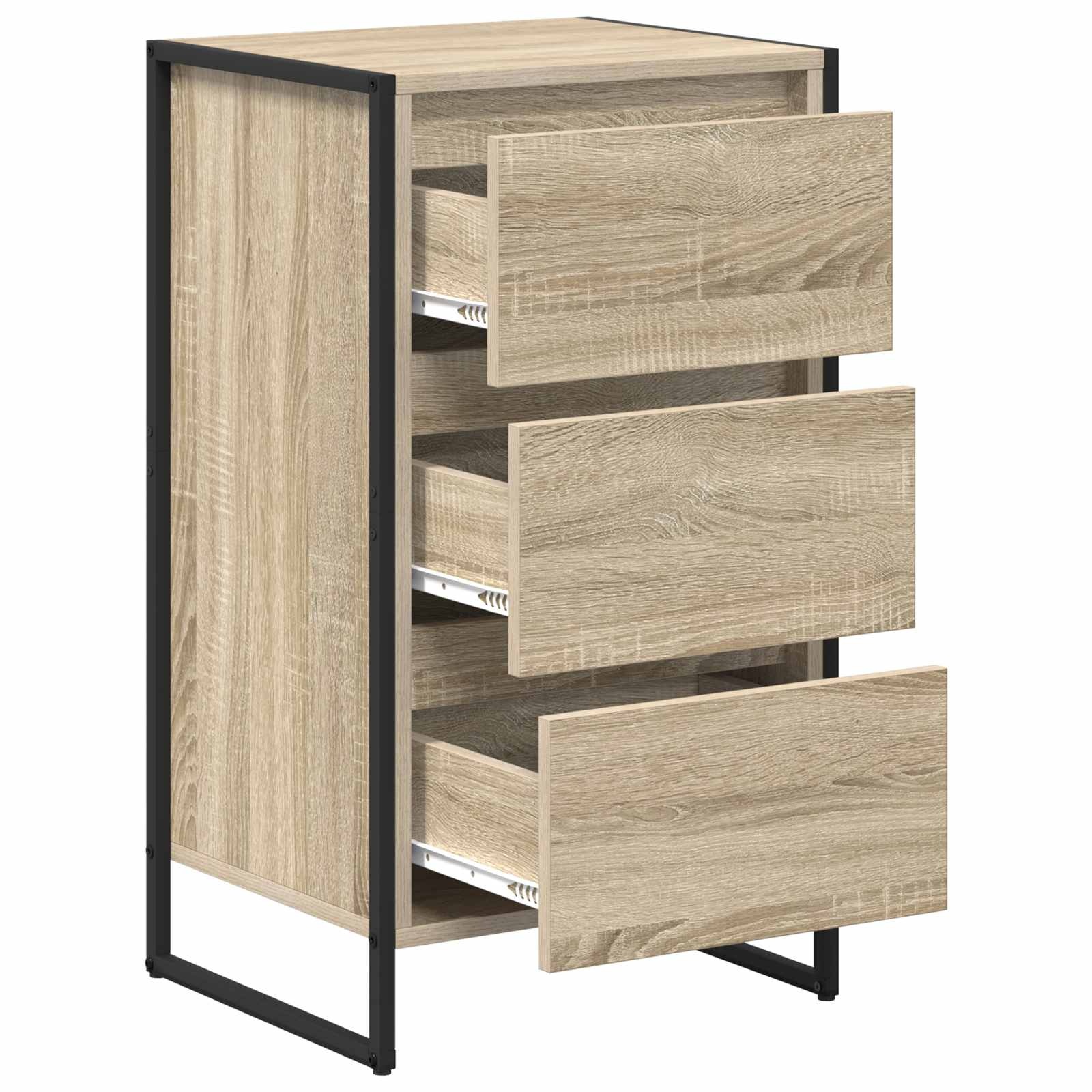 VidaXL Dressoir met lade Sonoma 42 x 36 x 75.5 cm Bewerkt hout
