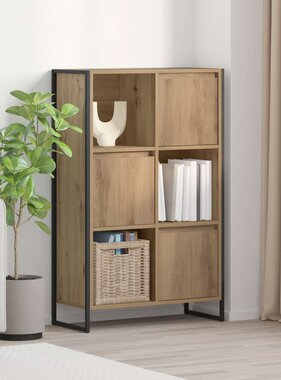 VidaXL Boekenkast Ambachtelijk eiken 68 x 30 x 108.5 cm Bewerkt hout